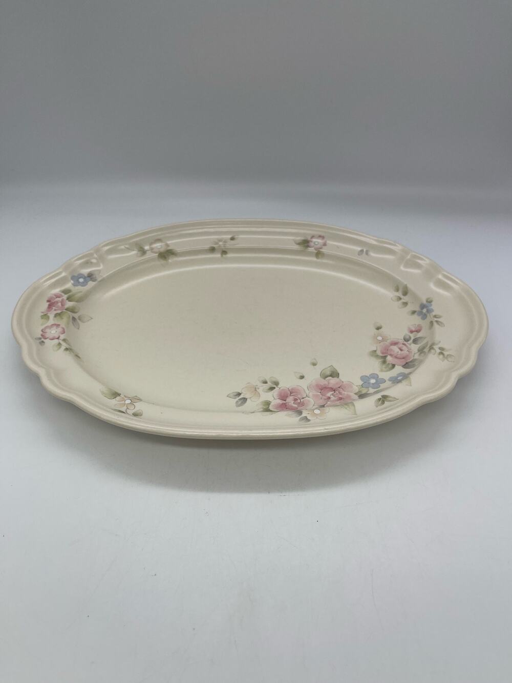 Pfaltzgraff Tea Rose Oval Serving Platter 12.75" x 9"